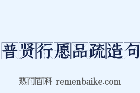 普贤行愿品疏造句是什么意思的图片